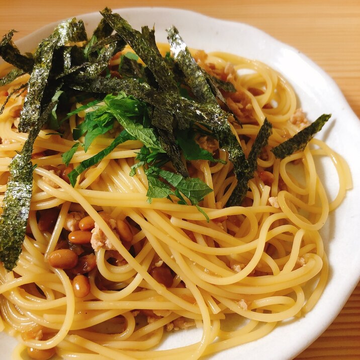 玉ねぎたっぷり和風納豆パスタ レシピ 作り方 By たにみおレシピ 楽天レシピ